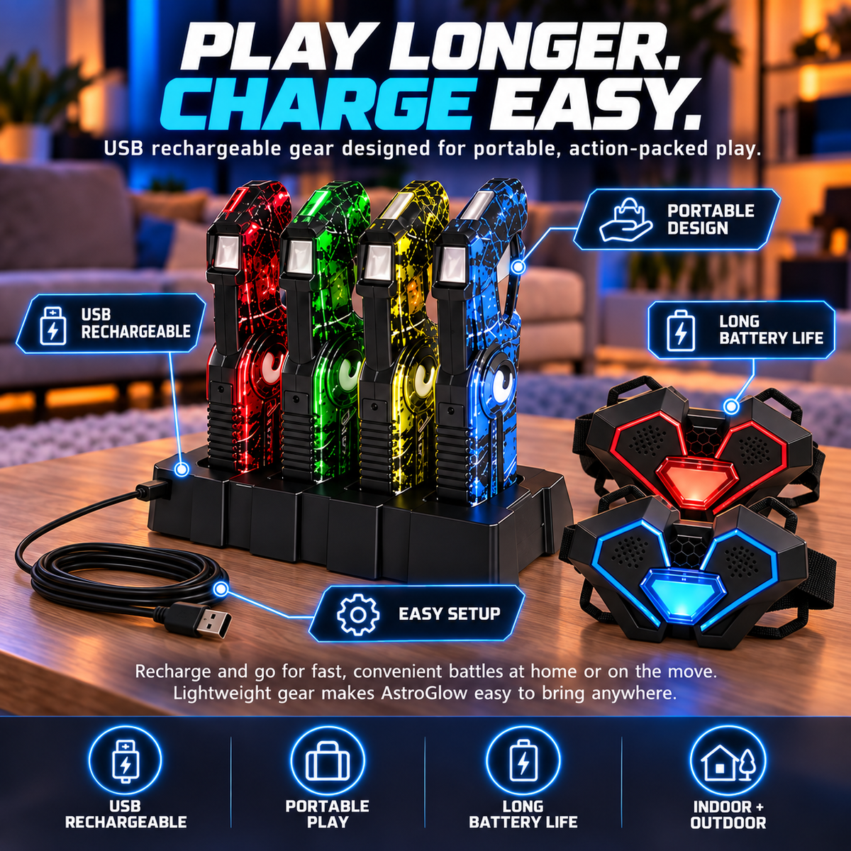 Open 428 File AstroGlow™ Full Laser Tag Set – SafeCharm™