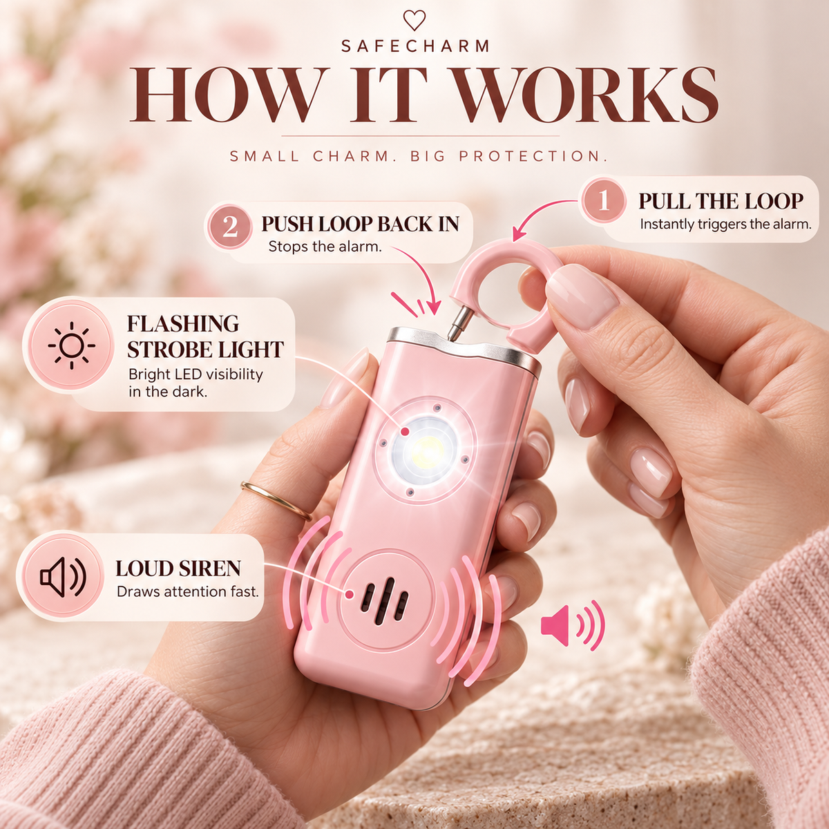 SafeCharm™ Personal Protection Device