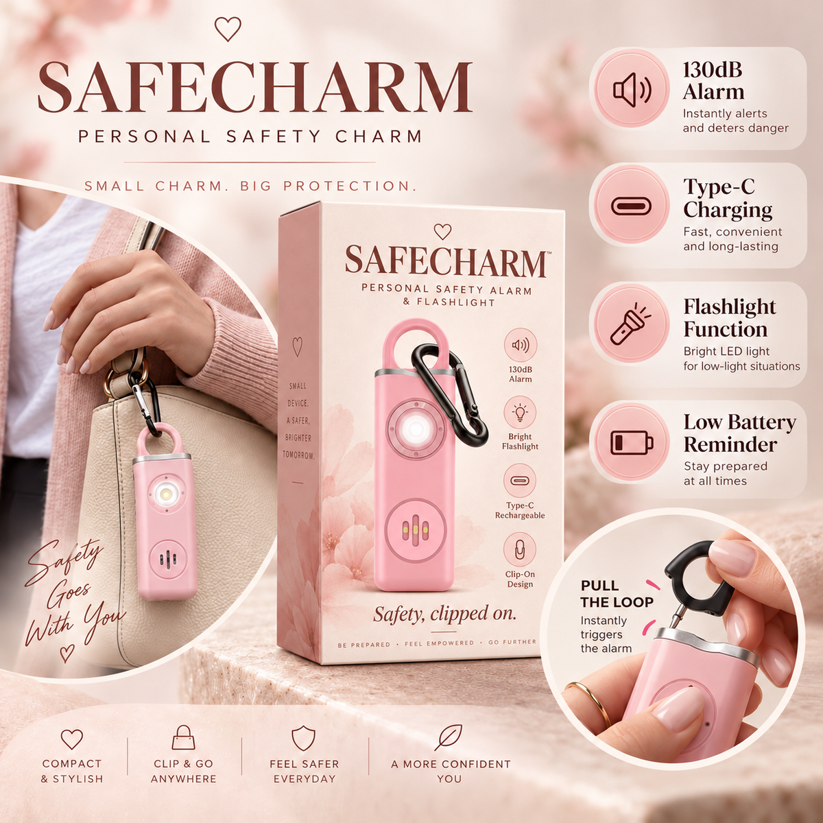 SafeCharm™ Personal Protection Device